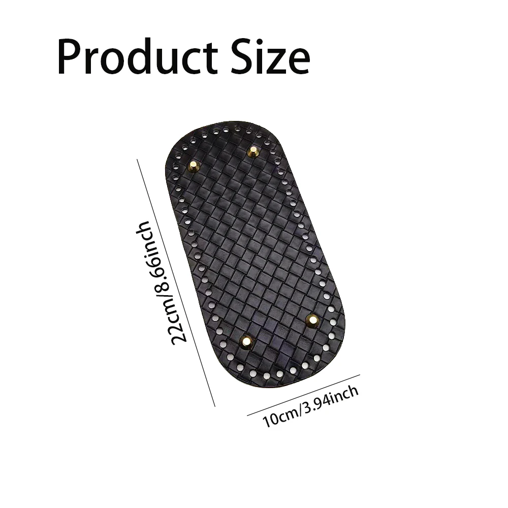 1 Piece Woven Pattern Multi-Color Faux Leather Bag Base with Rivet Holes, Handmade DIY Accessory, Versatile Commuter Bag Base, Suitable for Handmade Enthusiasts to Make Shoulder Bags, Underarm Bags
