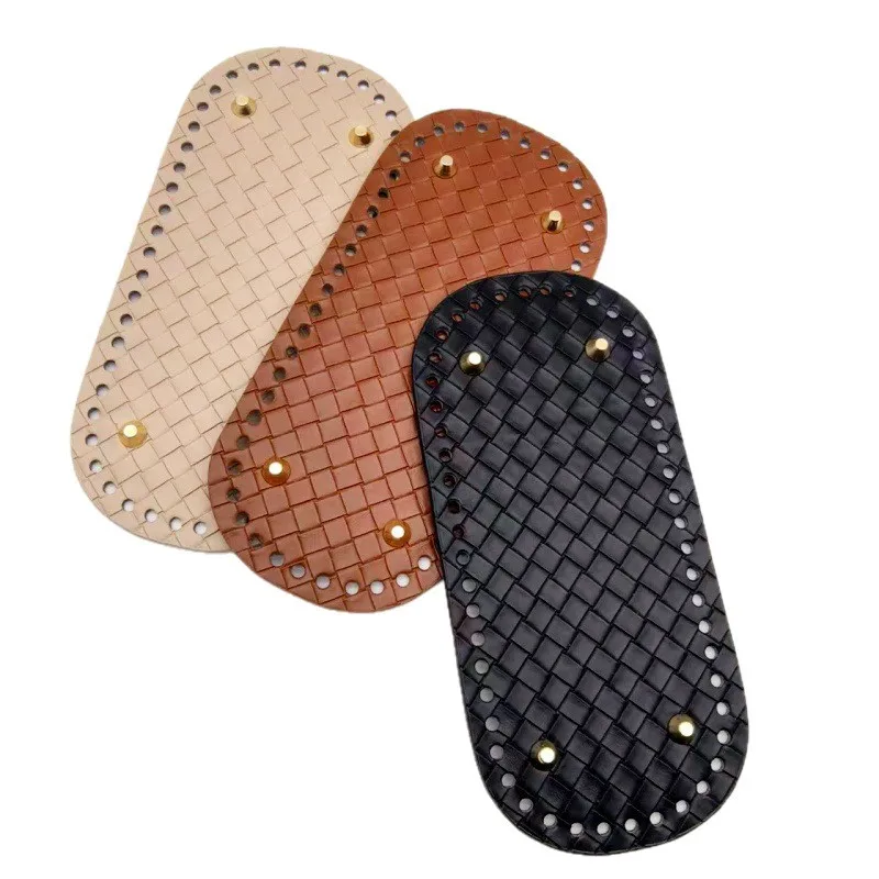 1 Piece Woven Pattern Multi-Color Faux Leather Bag Base with Rivet Holes, Handmade DIY Accessory, Versatile Commuter Bag Base, Suitable for Handmade Enthusiasts to Make Shoulder Bags, Underarm Bags