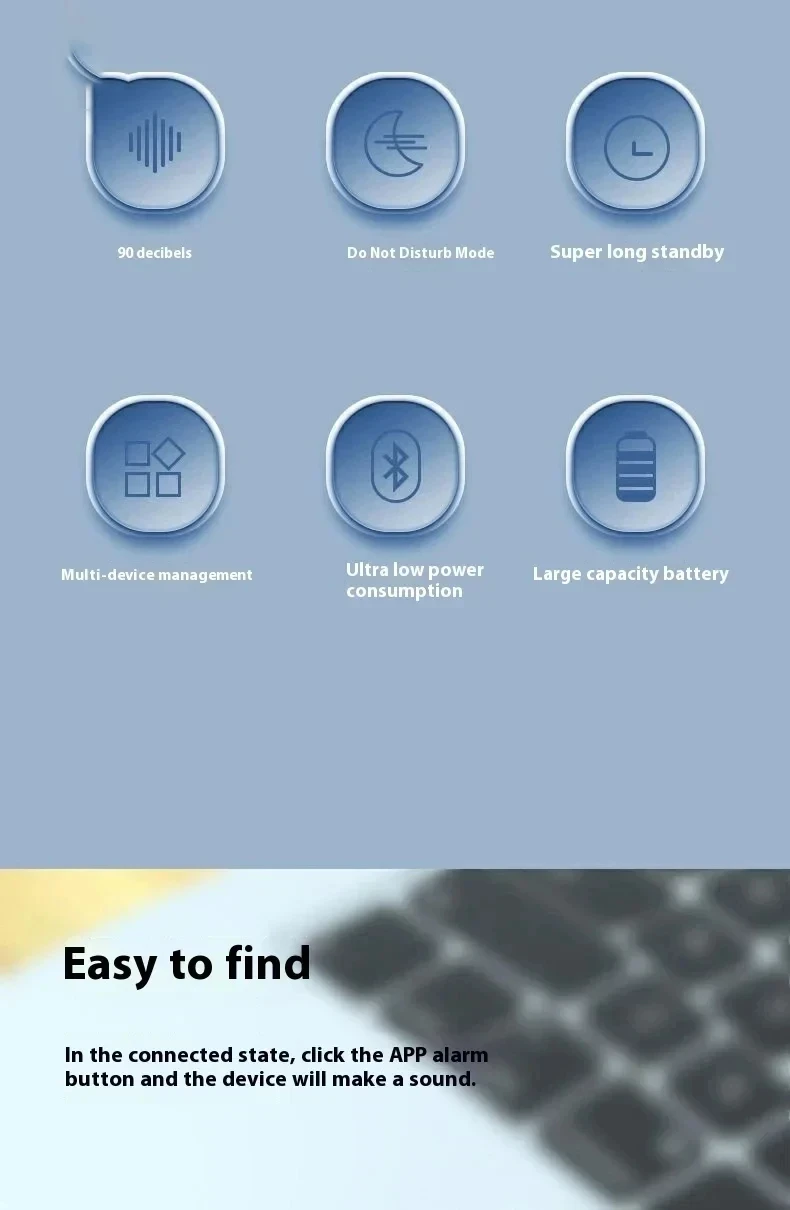 Lenovo New Bluetooth Smart GPS Tracker Anti-Lost Reminder Device Elderly Kid Bags Finder Air Tag Apple Android Tracking Locator