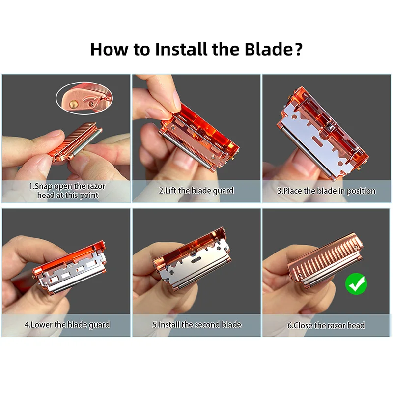 Whityle 22T Second Generation Safety Razor Advanced Double Shaving System Shaver for Man with Glide Roller Shave M5 Head Design