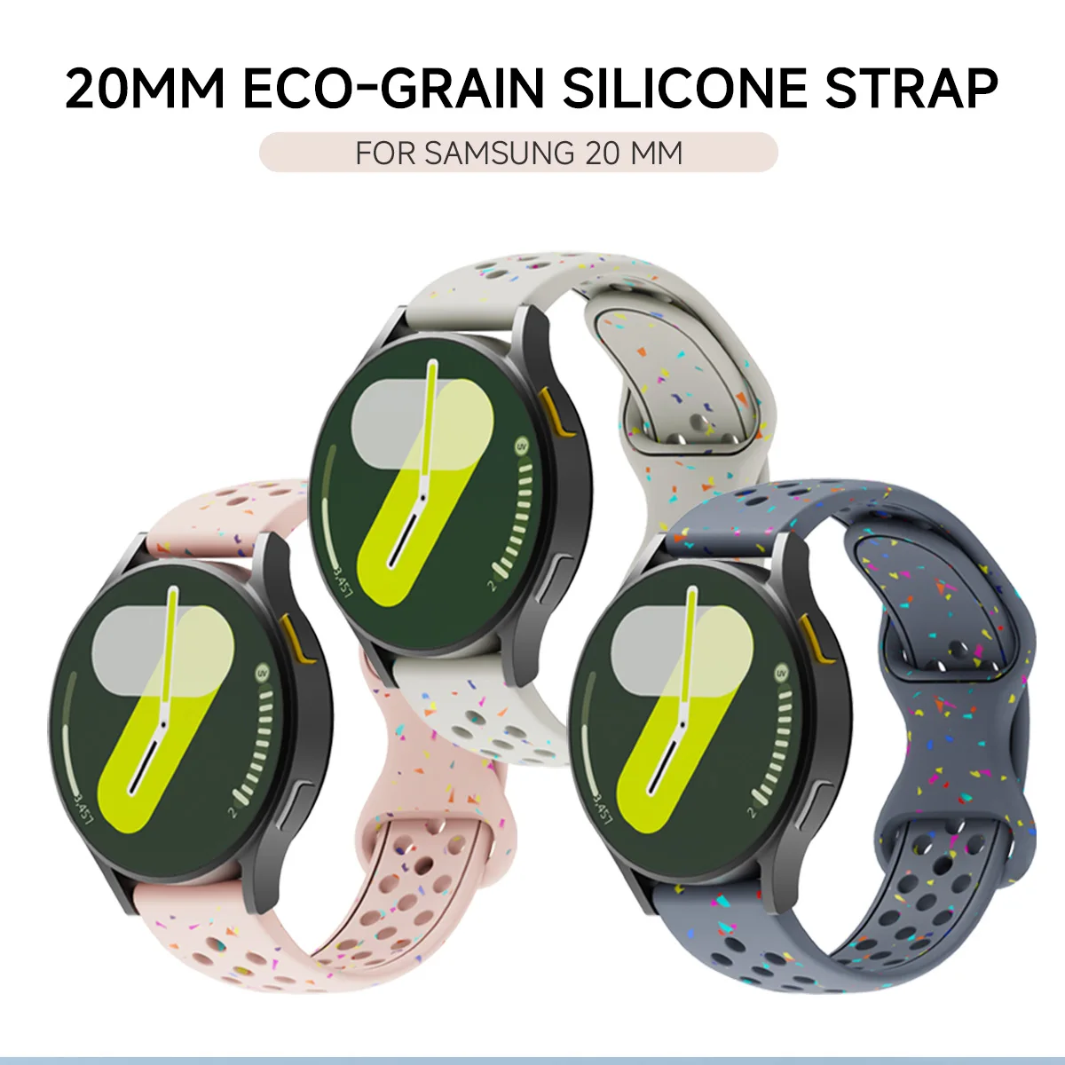 18mm 20mm 22mm Silicone Strap for Garmin Venu 4 3 3s Sq 2 Plus/Active 6/5 Breathable Bracelet for Garmin Forerunner 570/165/265S