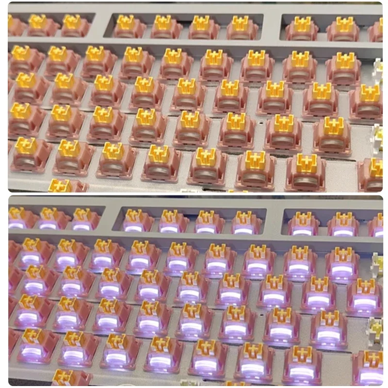 Outemu Silent Peach V3 Switch Lubed Silent Lemon V3 Switches Mechanical Keyboard Linear Tactile 5Pin Hot Swap Pre Lubed POM