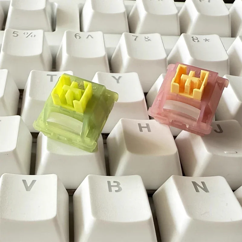 Outemu Silent Peach V3 Switch Lubed Silent Lemon V3 Switches Mechanical Keyboard Linear Tactile 5Pin Hot Swap Pre Lubed POM