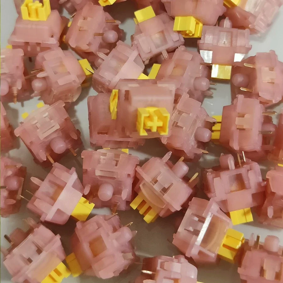 Outemu Silent Peach V3 Switch Lubed Silent Lemon V3 Switches Mechanical Keyboard Linear Tactile 5Pin Hot Swap Pre Lubed POM