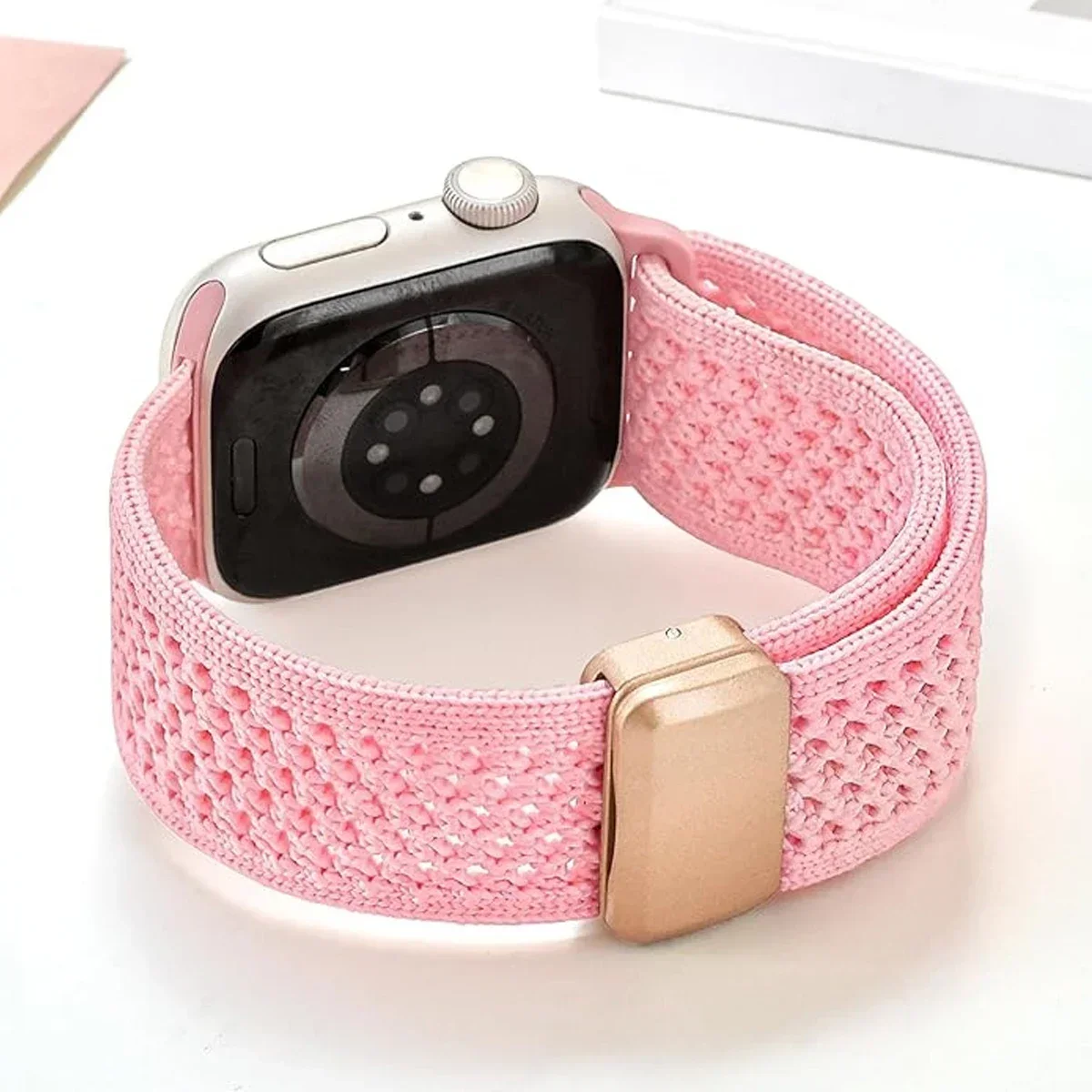 Nylon Magnetic Band for Apple Watch 45mm 41 44 40mm Series 12 11 10 46 42mm Soft Bracelet for IWatch Ultra4 49mm 9 7 8 6 5 Strap