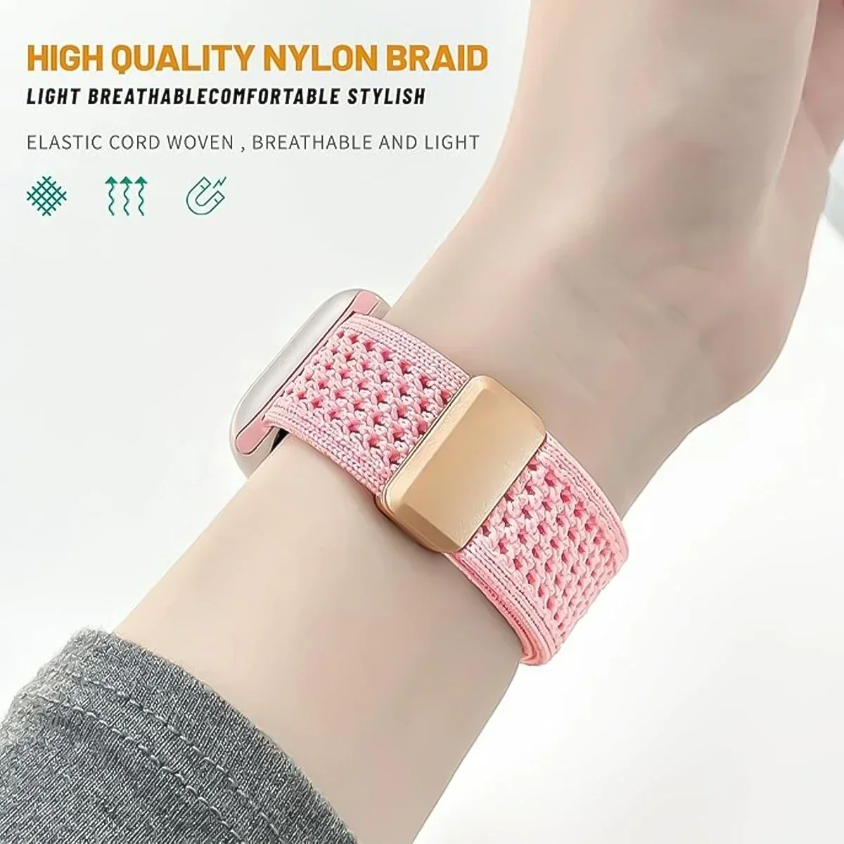 Nylon Magnetic Band for Apple Watch 45mm 41 44 40mm Series 12 11 10 46 42mm Soft Bracelet for IWatch Ultra4 49mm 9 7 8 6 5 Strap