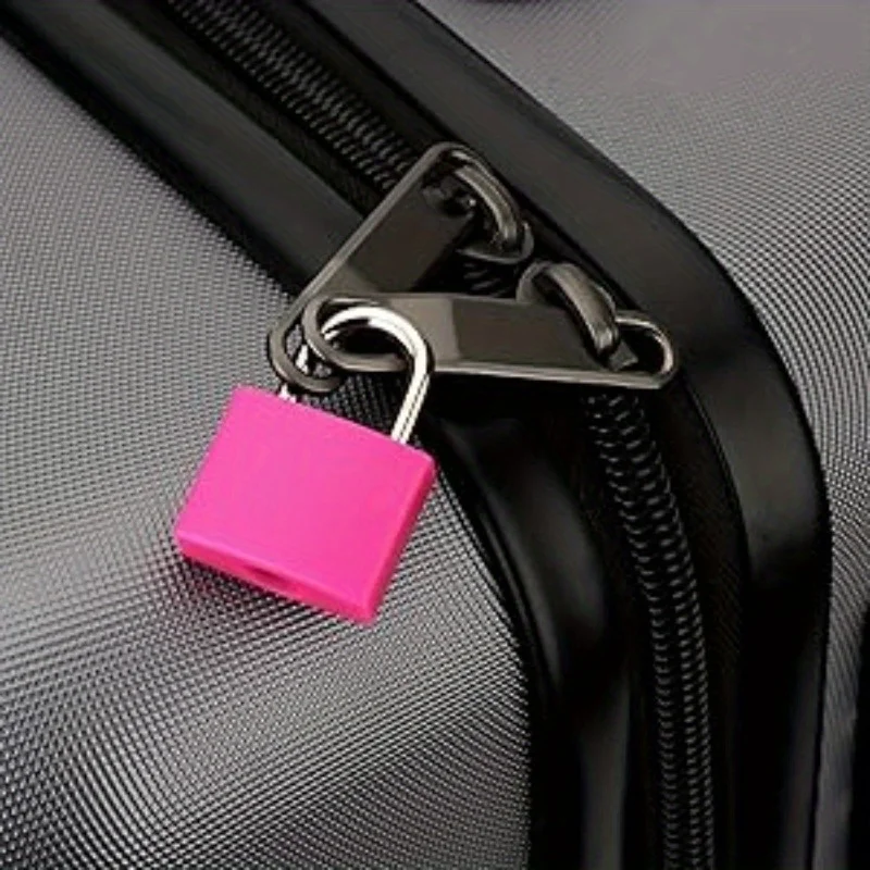 6pcs Suitcase Lock Small Strong Padlock with 2 Key Travel Tiny Suitcase Anti-Theft Lock Drawer Diary Colored Plastic Case Lock
