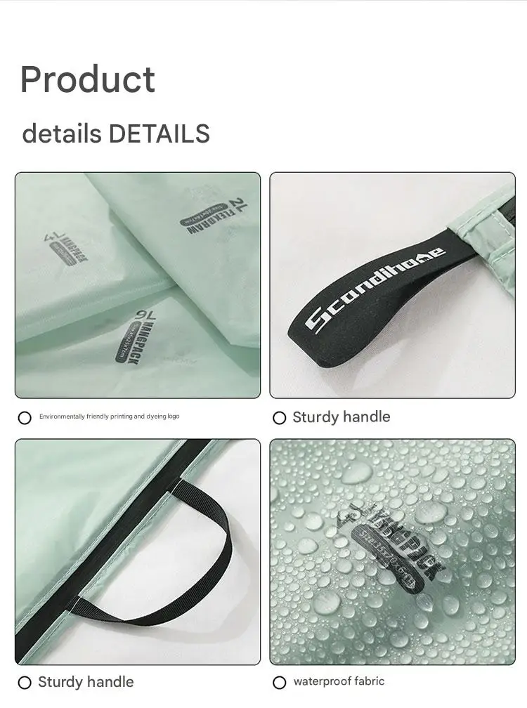 Waterproof Storage Pouch with Zipper Handle for Clothes Shoes Accessories Portable Organizer for Travel Sports Hiking