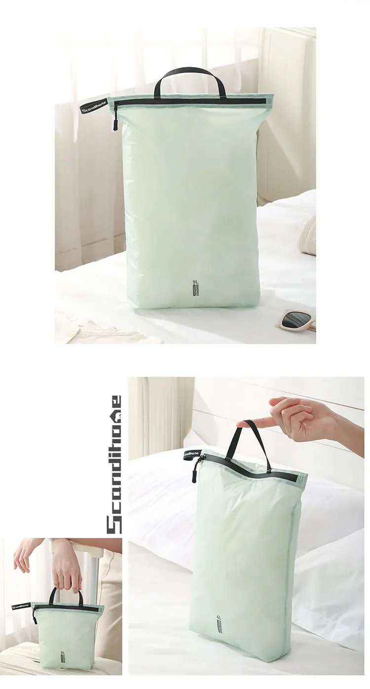 Waterproof Storage Pouch with Zipper Handle for Clothes Shoes Accessories Portable Organizer for Travel Sports Hiking