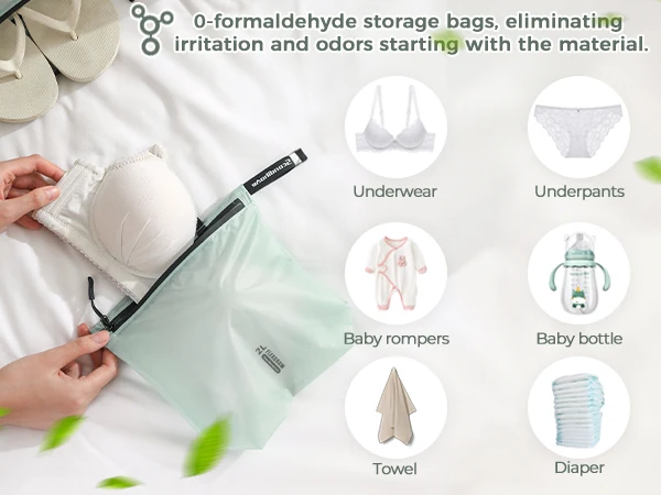 Waterproof Storage Pouch with Zipper Handle for Clothes Shoes Accessories Portable Organizer for Travel Sports Hiking