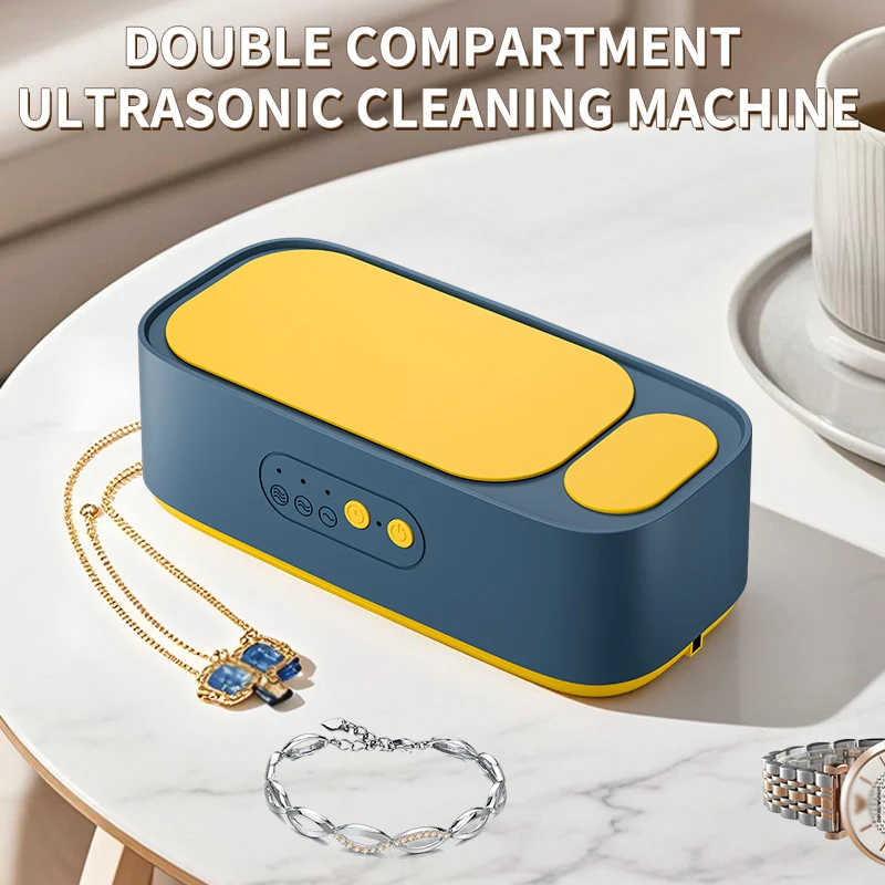 Upgrade 48Khz Ultrasonic Cleaner Watch Straps Contact Lenses Glasses Advanced Precision Cleaning Machine