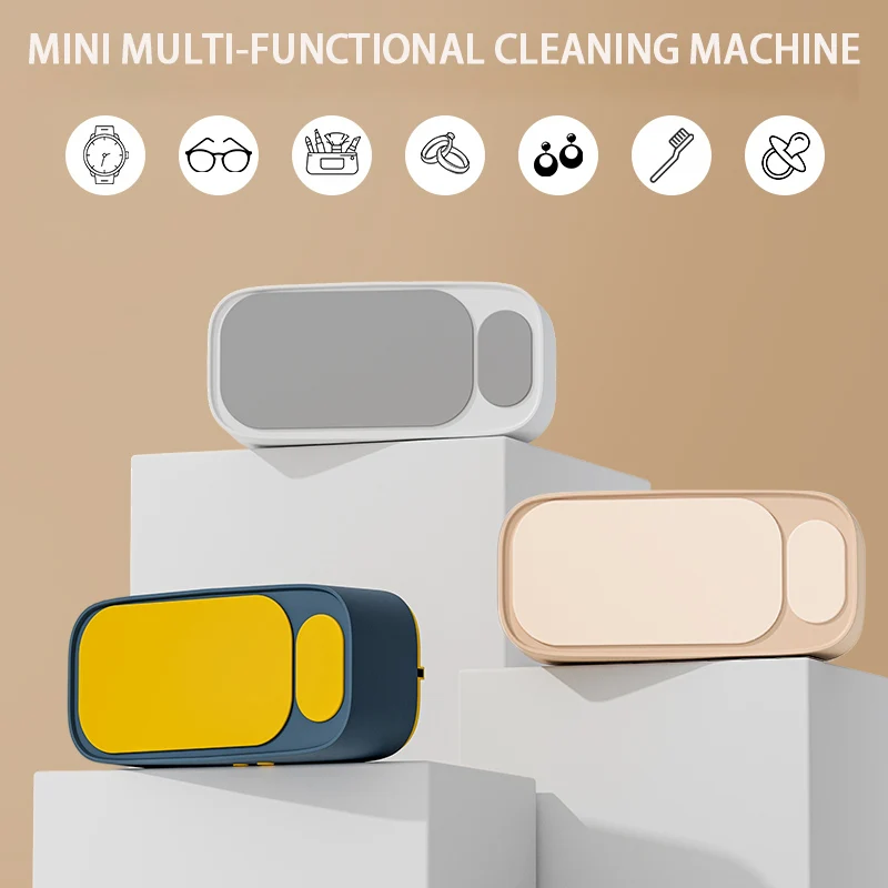 Upgrade 48Khz Ultrasonic Cleaner Watch Straps Contact Lenses Glasses Advanced Precision Cleaning Machine