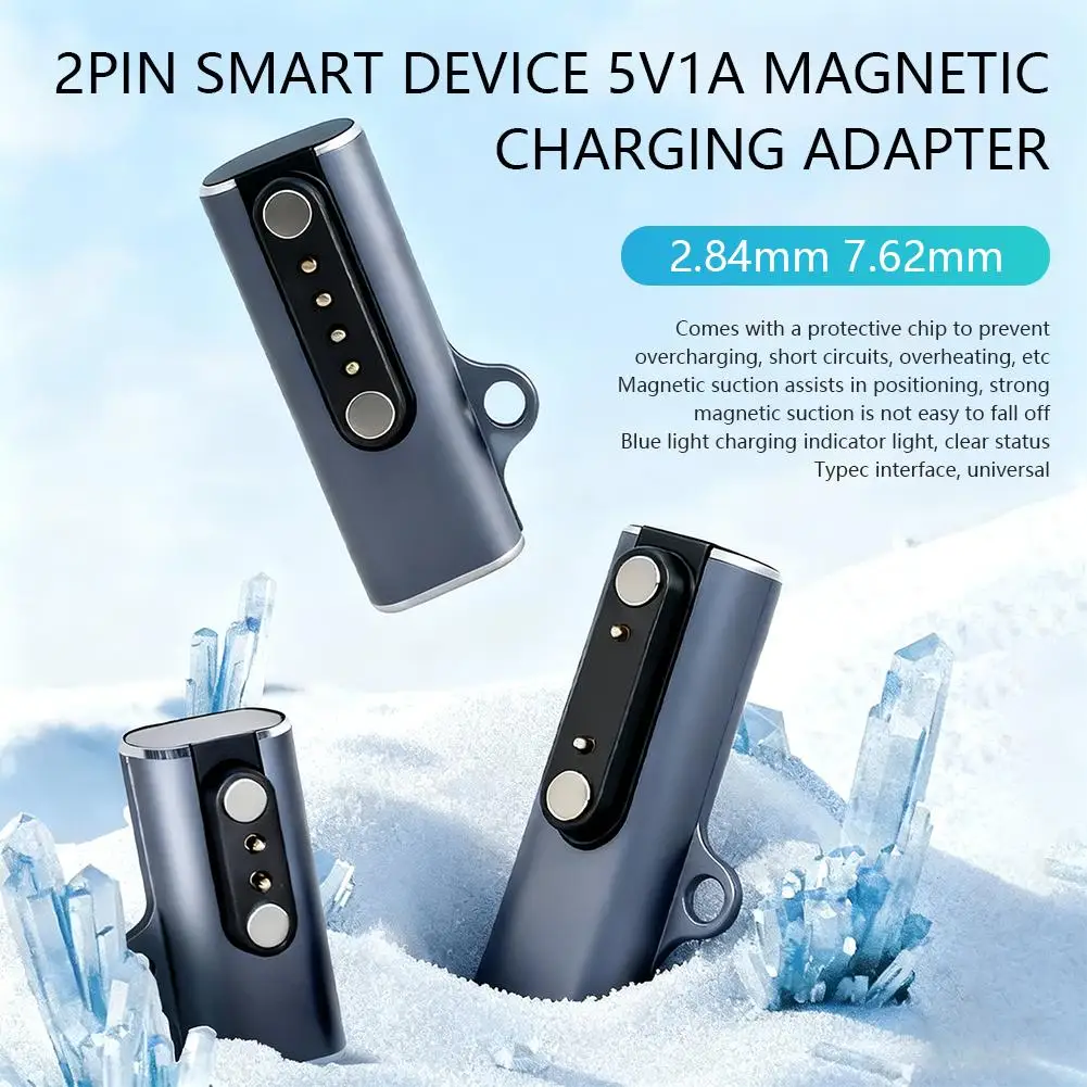 Bone Conduction Headphone Charging Adapter Indicator Light Aluminium Alloy Type-C to 7.62 2/4 Pin Converter Stable Safe