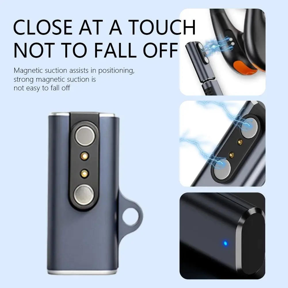 Bone Conduction Headphone Charging Adapter Indicator Light Aluminium Alloy Type-C to 7.62 2/4 Pin Converter Stable Safe
