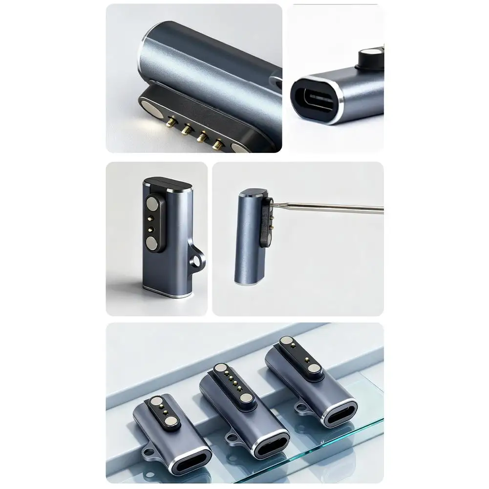 Bone Conduction Headphone Charging Adapter Indicator Light Aluminium Alloy Type-C to 7.62 2/4 Pin Converter Stable Safe
