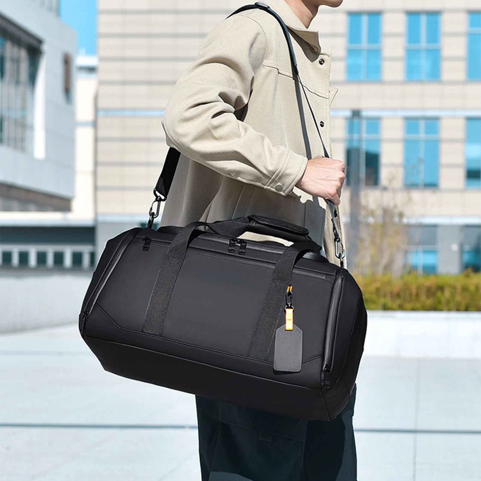 Large Capacity Travel Tote Bag Unisex Sports Gym Storage Organizer Bag with Multiple Pockets for Men Women Workout Gear