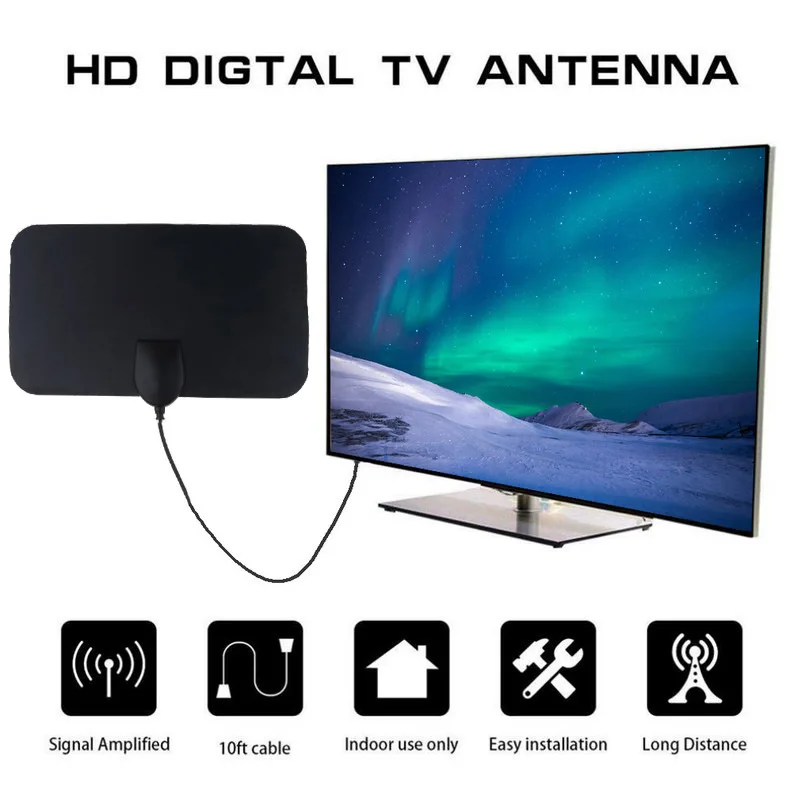 Indoor Digita 4K TV Antenna For Digital TV 1080P 4000 Mile HD Booster For RV Outdoor Car Antenna Indoor Smart TV Signal Receiver