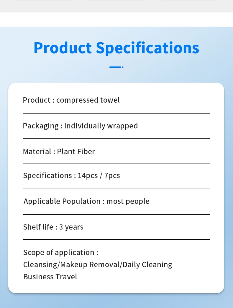 7/14pcs Disposable Portable Travel Towels Thickened Compressed Face Cleansing Beauty Square Washcloths for On-the-Go Hygiene