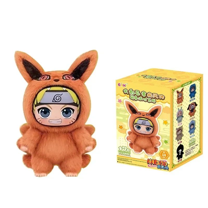 Bandai EAKI Naruto Blind Box Shippuden Party Series Uzumaki Stuffed Plush Bag Pendant Ornament Doll Toy Collection Birthday Gift