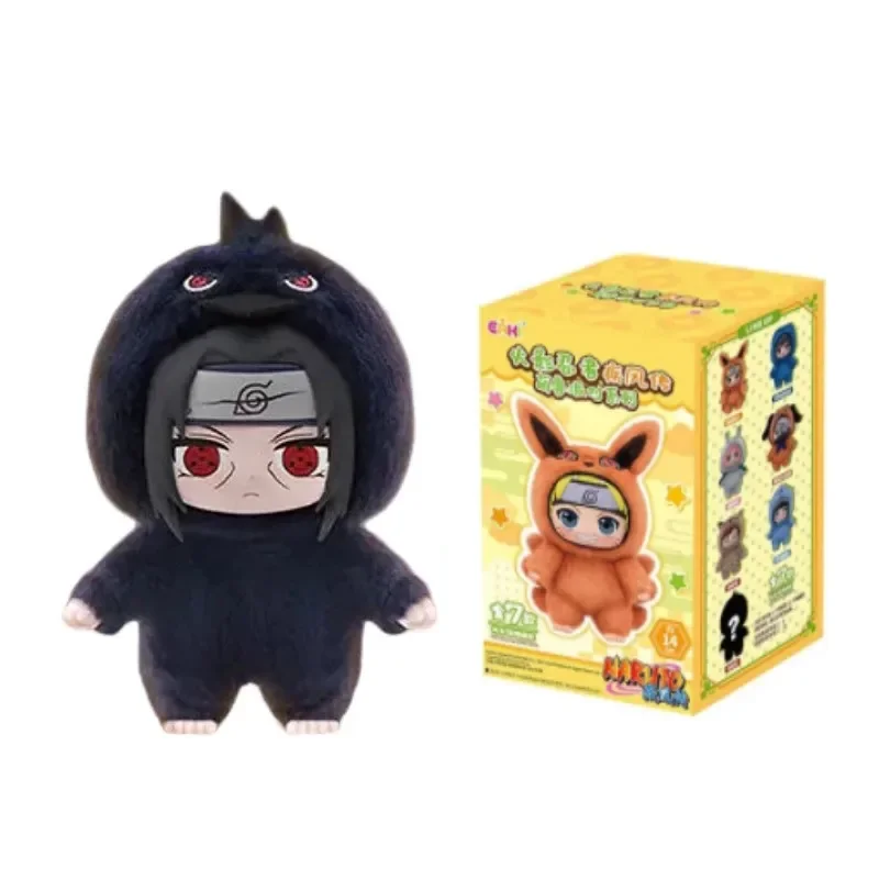 Bandai EAKI Naruto Blind Box Shippuden Party Series Uzumaki Stuffed Plush Bag Pendant Ornament Doll Toy Collection Birthday Gift