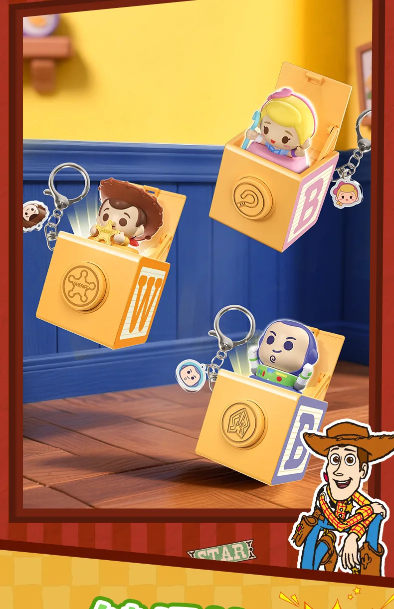 TOPTOY Toy Story Crazy Keychain - Blind Box Collectible Figure Keycaps, Stress Relief Toy Gift