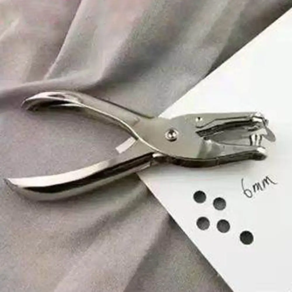 Metal Perler Beads Hole Punch Heart Circle Shape Handle Embossing Punch 1.5/3/6mm Single Hole DIY Hole Punch Binding Stationery