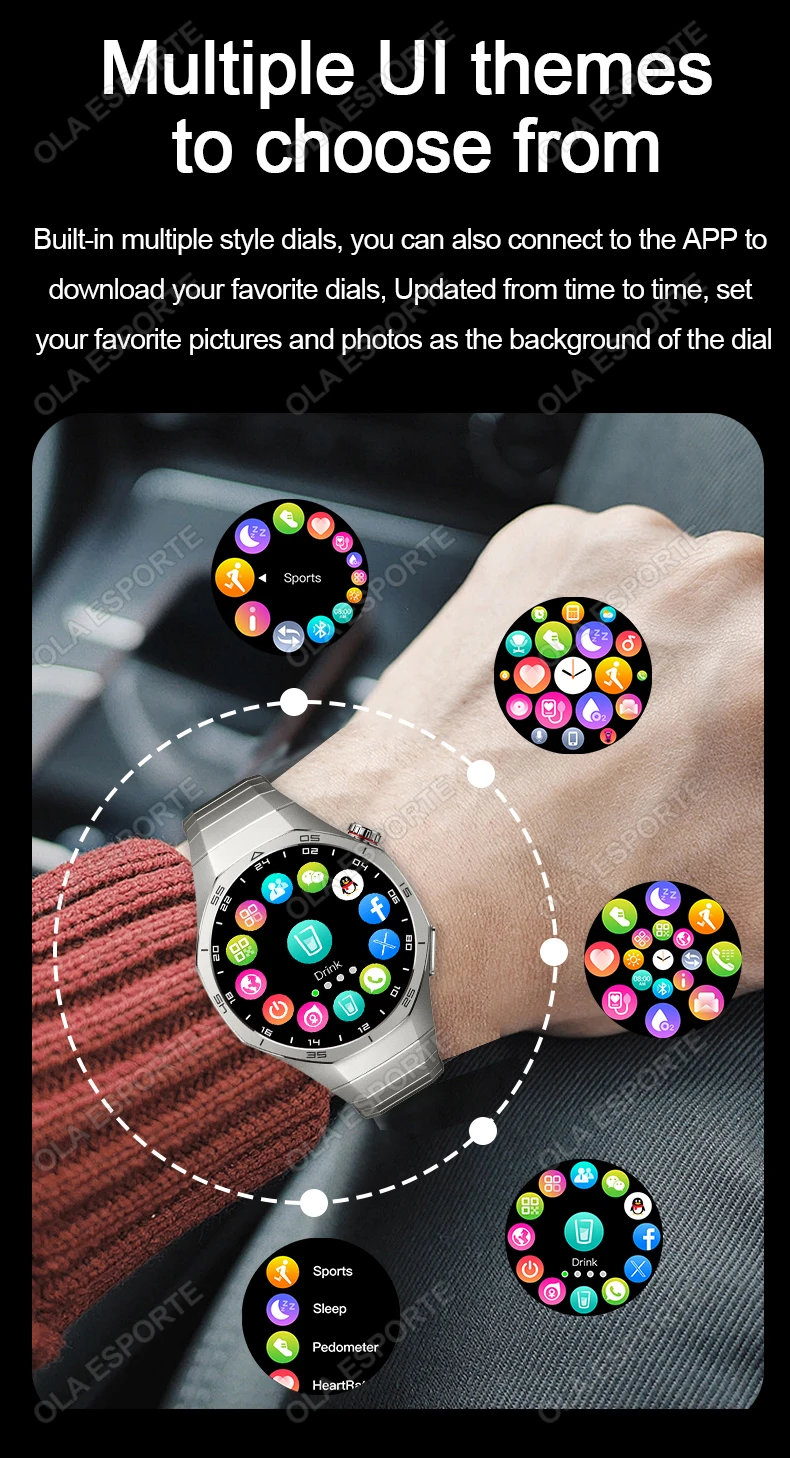 Global Version Watch 5 Pro Smart Watch 1.53inches  AMOLED Display Screen GPS Sports Tracker Smartwatch Men Women For Android IOS