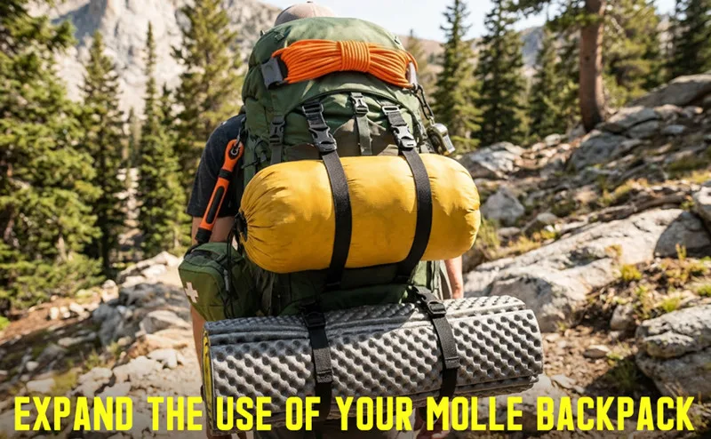 2Pcs Tactical Molle Backpack Straps Lengthen Adjustable Fastening Strap Molle Pack Buckle Straps Outdoor Backpack Accessories