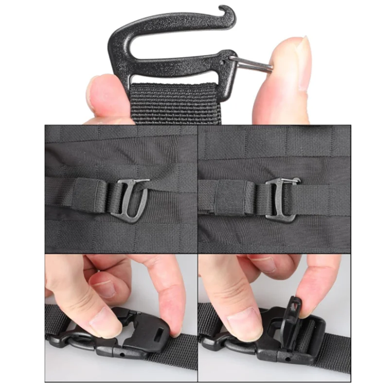 2Pcs Tactical Molle Backpack Straps Lengthen Adjustable Fastening Strap Molle Pack Buckle Straps Outdoor Backpack Accessories