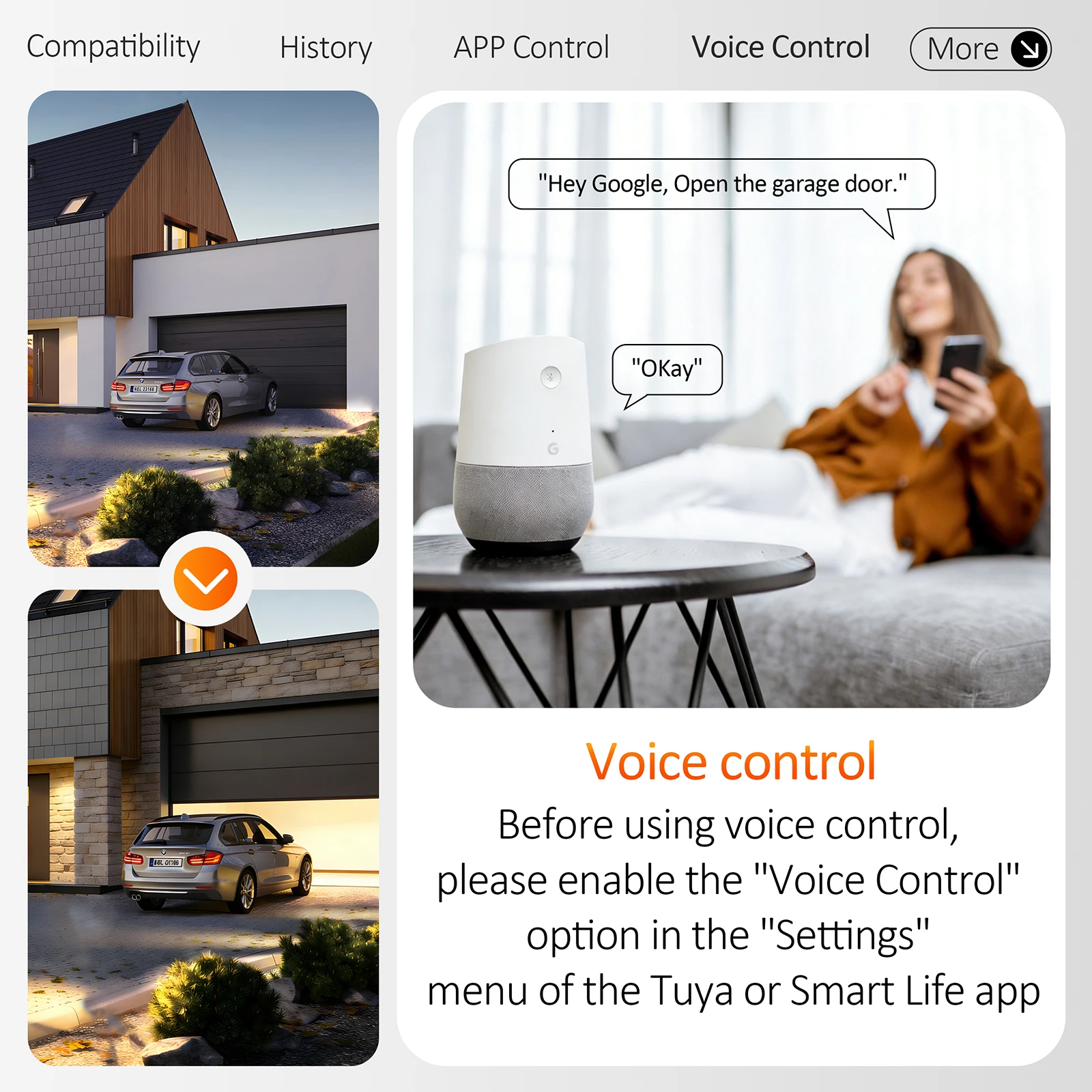 Tuya 16A Mini Wifi Zigbee Smart Gate Controller Remote, Timer and Voice Control, Works With Alexa Google Home Assistant