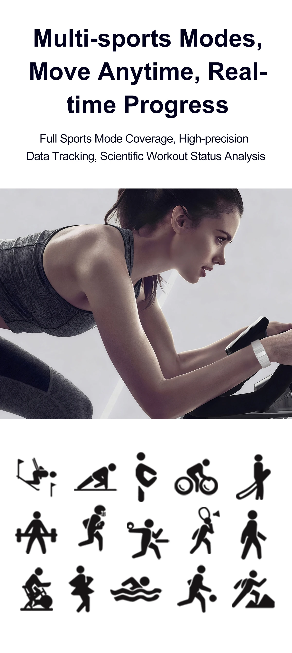 LIGE New S01 No Screen Smart Bracelet Heart RateMonitor Pedometer Waterproof Sport Fitness Tracker Men Women Electronic Bracelet