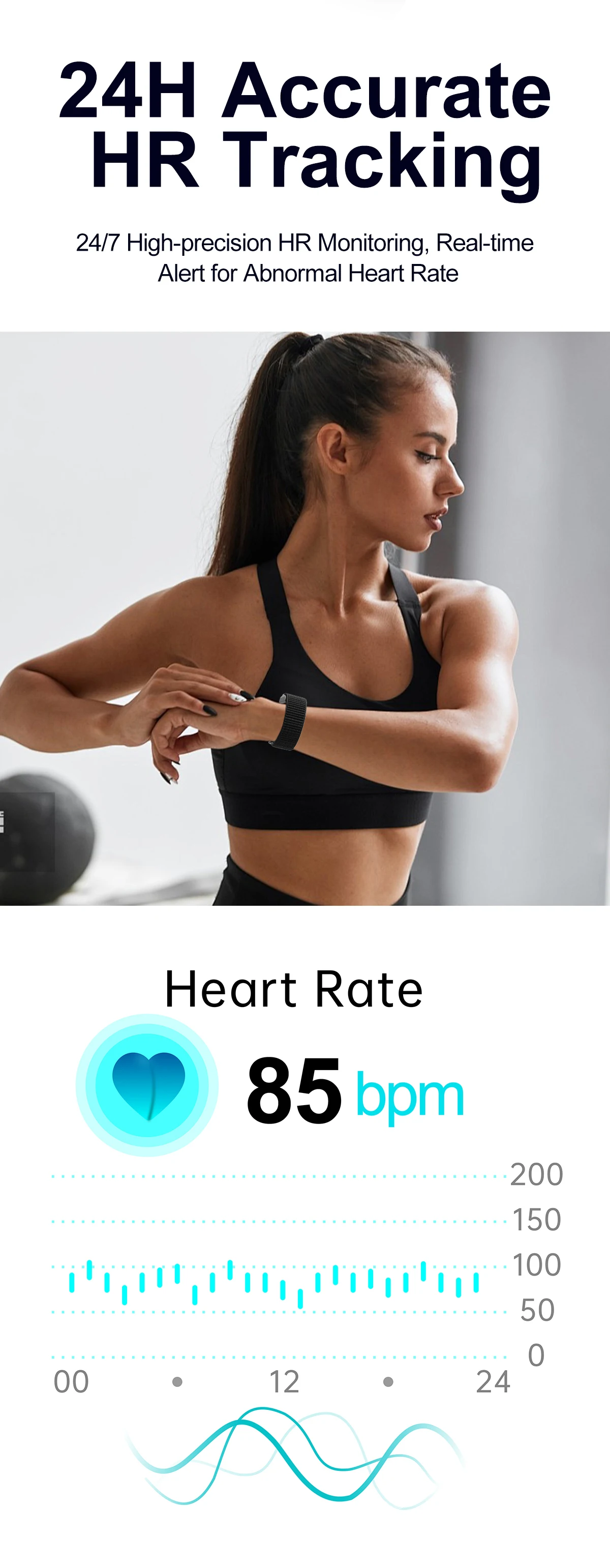LIGE New S01 No Screen Smart Bracelet Heart RateMonitor Pedometer Waterproof Sport Fitness Tracker Men Women Electronic Bracelet