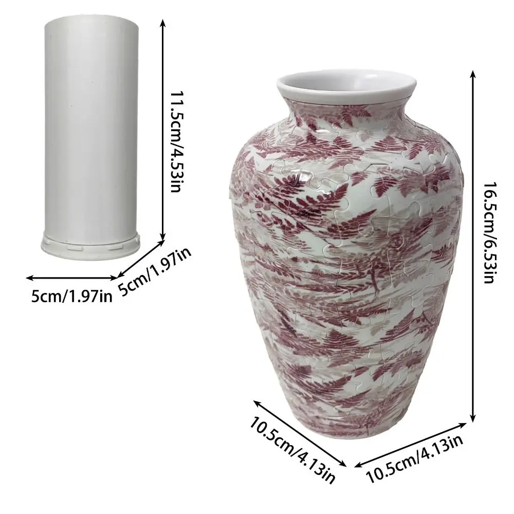 Creative 3D Puzzle Vase Waterproof Artistic Flower Vase Jigsaw Arrange Flowers Building Block Flower Arrangement Vase