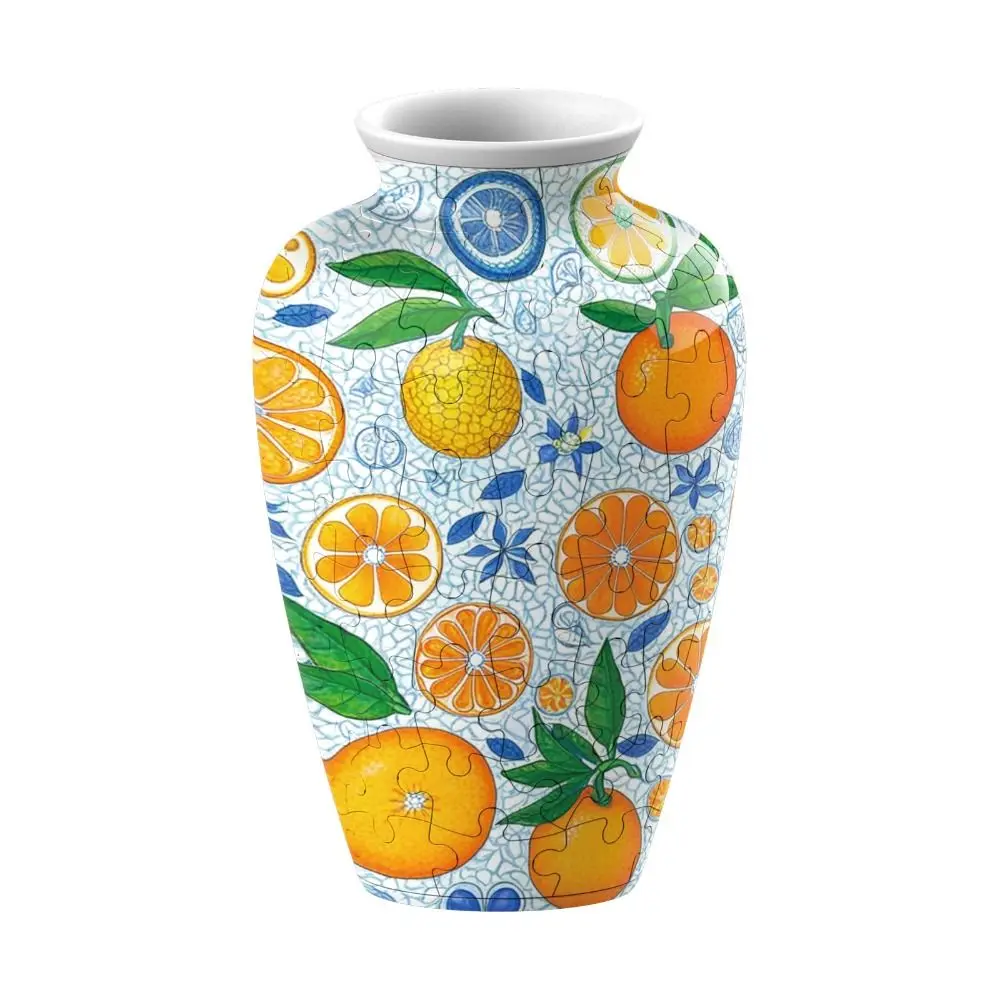 Creative 3D Puzzle Vase Waterproof Artistic Flower Vase Jigsaw Arrange Flowers Building Block Flower Arrangement Vase