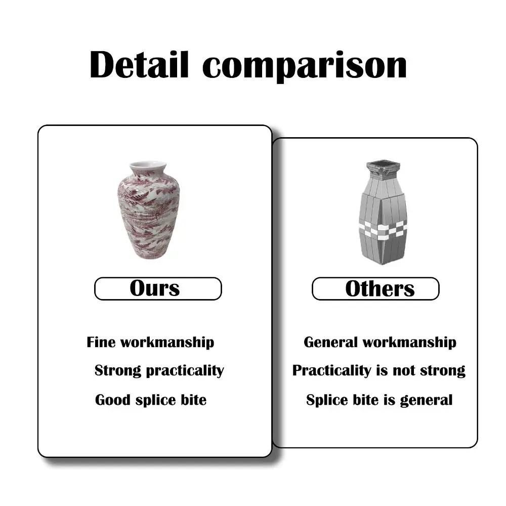 Creative 3D Puzzle Vase Waterproof Artistic Flower Vase Jigsaw Arrange Flowers Building Block Flower Arrangement Vase