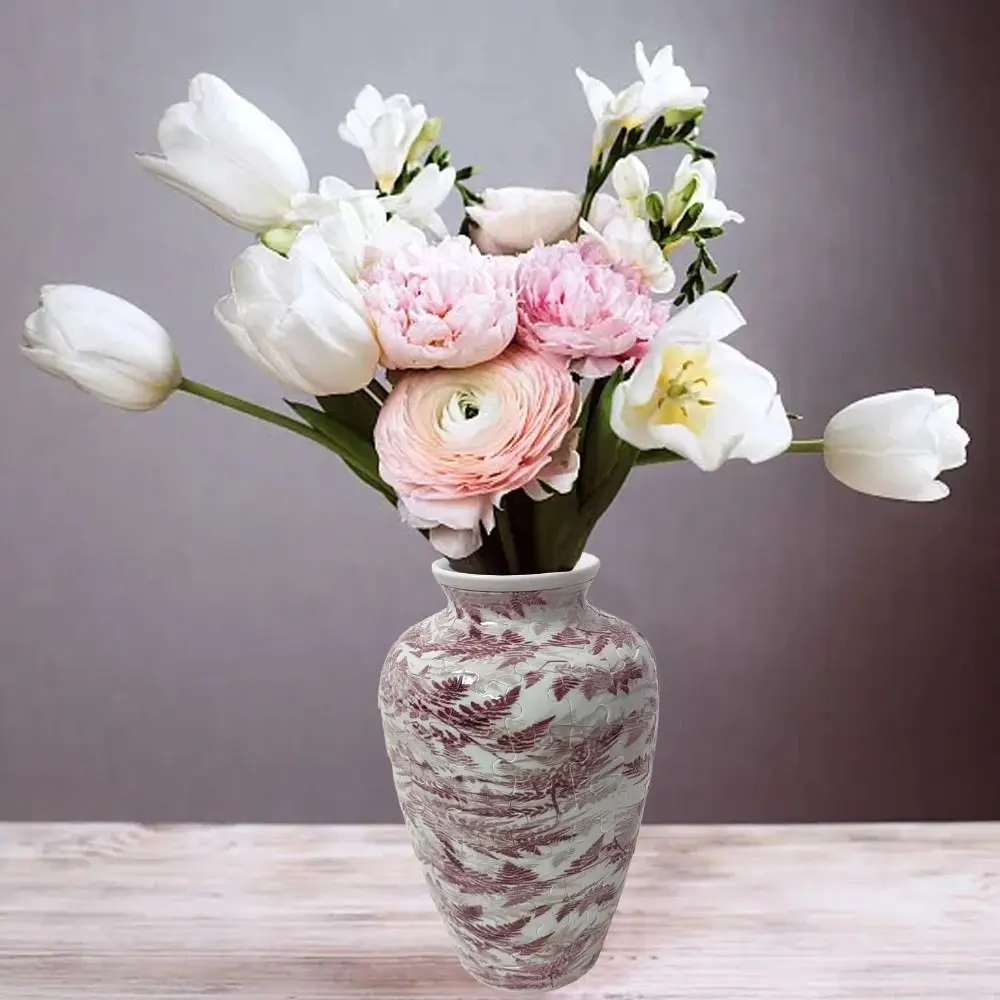 Creative 3D Puzzle Vase Waterproof Artistic Flower Vase Jigsaw Arrange Flowers Building Block Flower Arrangement Vase