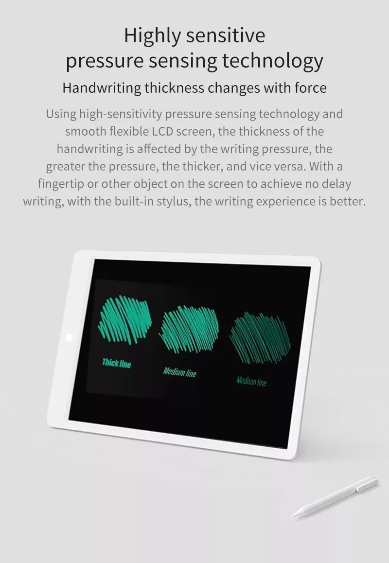 Original Xiaomi Mijia LCD Writing Tablet Board Electronic Small Blackboard Paperless Handwriting Pad Graphics Board 10/13.5inch