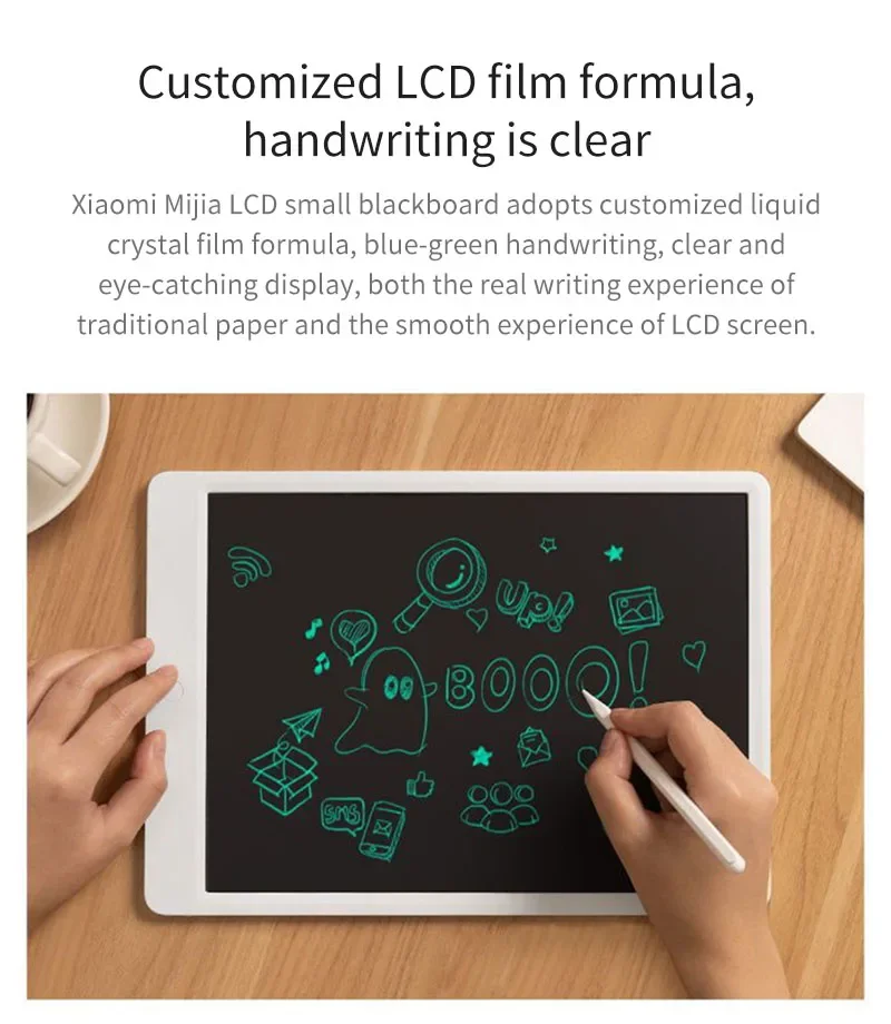 Original Xiaomi Mijia LCD Writing Tablet Board Electronic Small Blackboard Paperless Handwriting Pad Graphics Board 10/13.5inch
