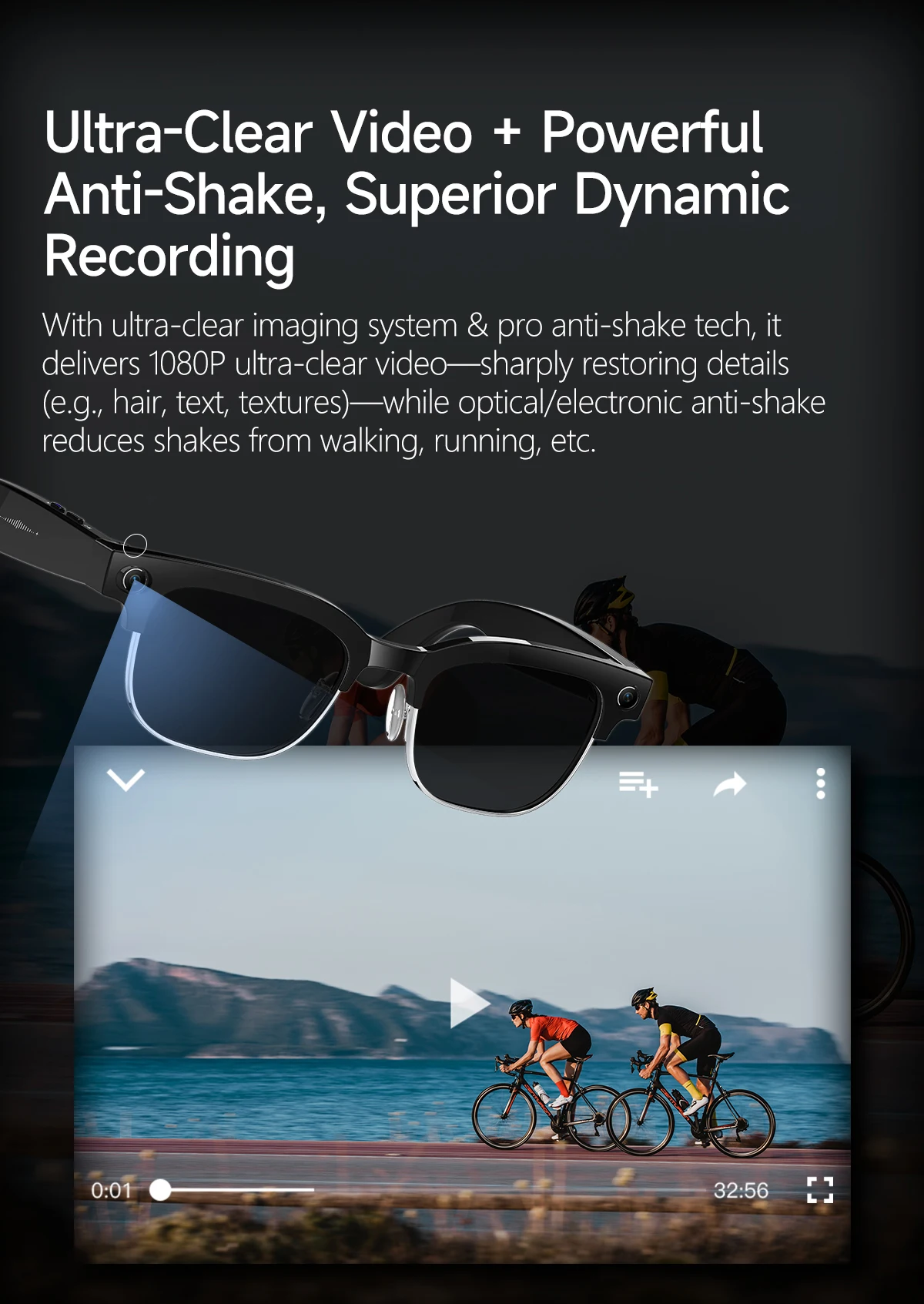 2026 New AIl Smart Glasses 4K 8MP HD Camera Video 1080P 100+ LanguagesTranslation WiFi Sunglasses Bluetooth Call Music Men Women