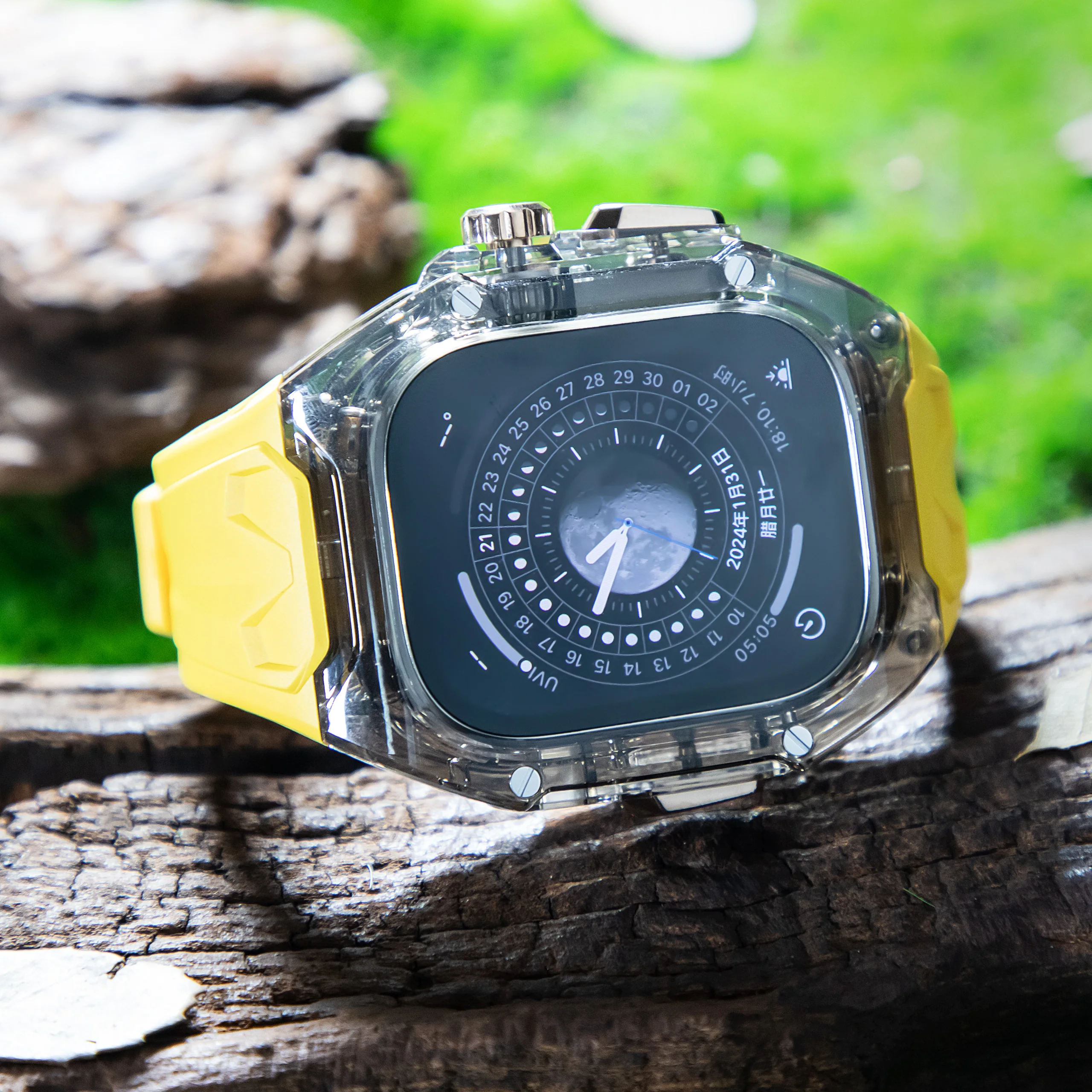 Transparent Mod Kit for Apple Watch Ultra 3 2 49mm 45 44 41mm For IWatch Series 11 10 9 8 7 6 5 4 SE Case Strap DIY Accessories