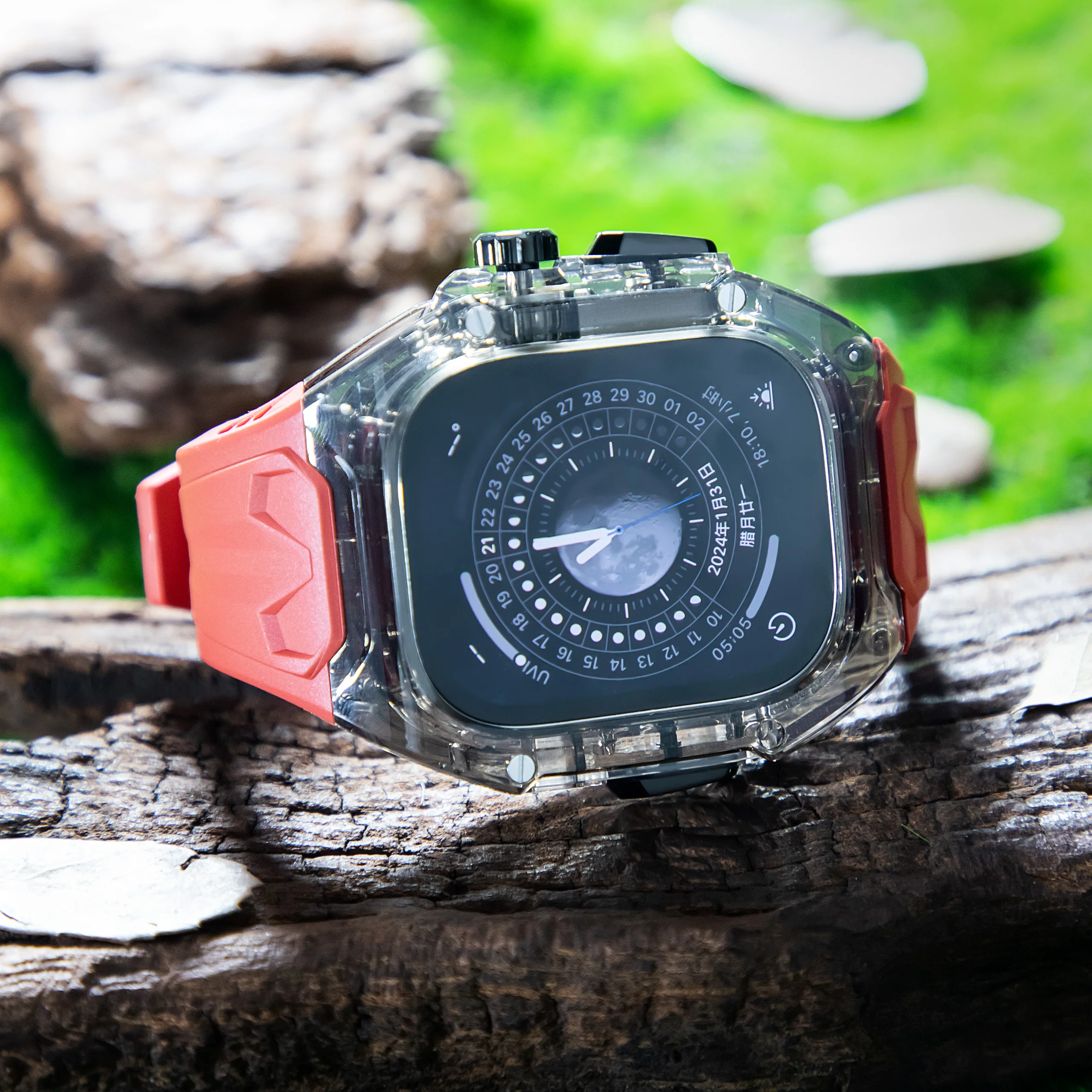 Transparent Mod Kit for Apple Watch Ultra 3 2 49mm 45 44 41mm For IWatch Series 11 10 9 8 7 6 5 4 SE Case Strap DIY Accessories