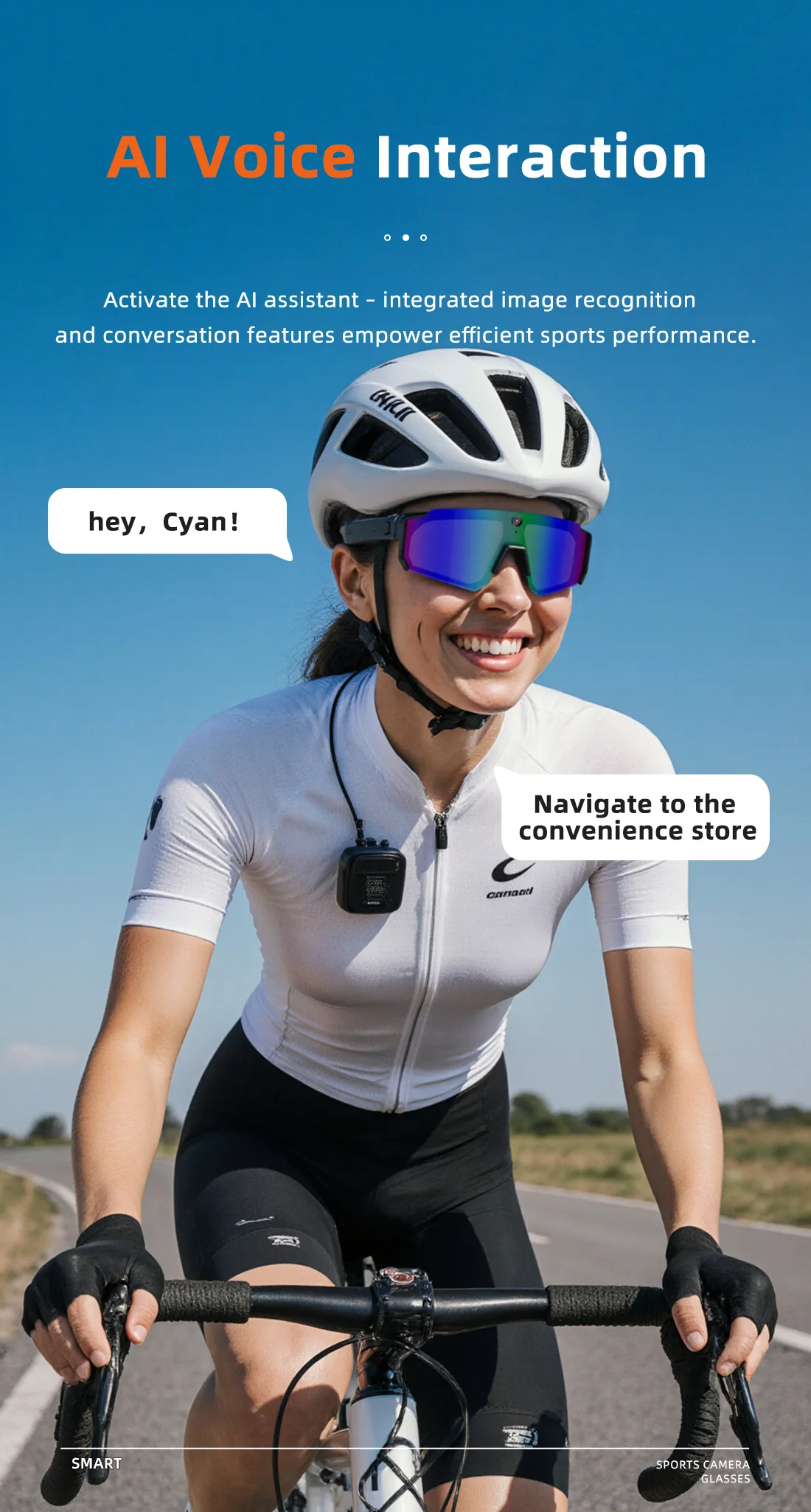 2026 New AI Smart Shooting & Recording Glasses with 800W Camera, HD Anti-Shake Bicycle Riding Shooting Artifact, Windproof Goggl