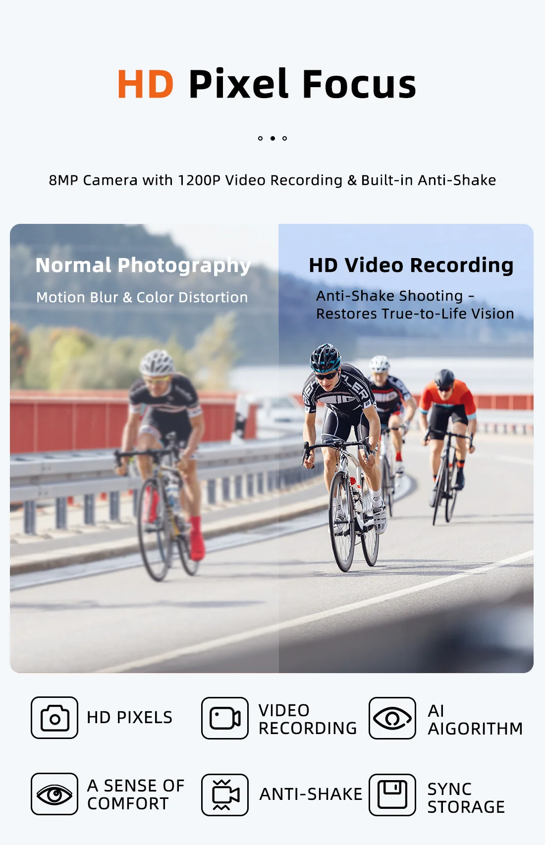 2026 New AI Smart Shooting & Recording Glasses with 800W Camera, HD Anti-Shake Bicycle Riding Shooting Artifact, Windproof Goggl