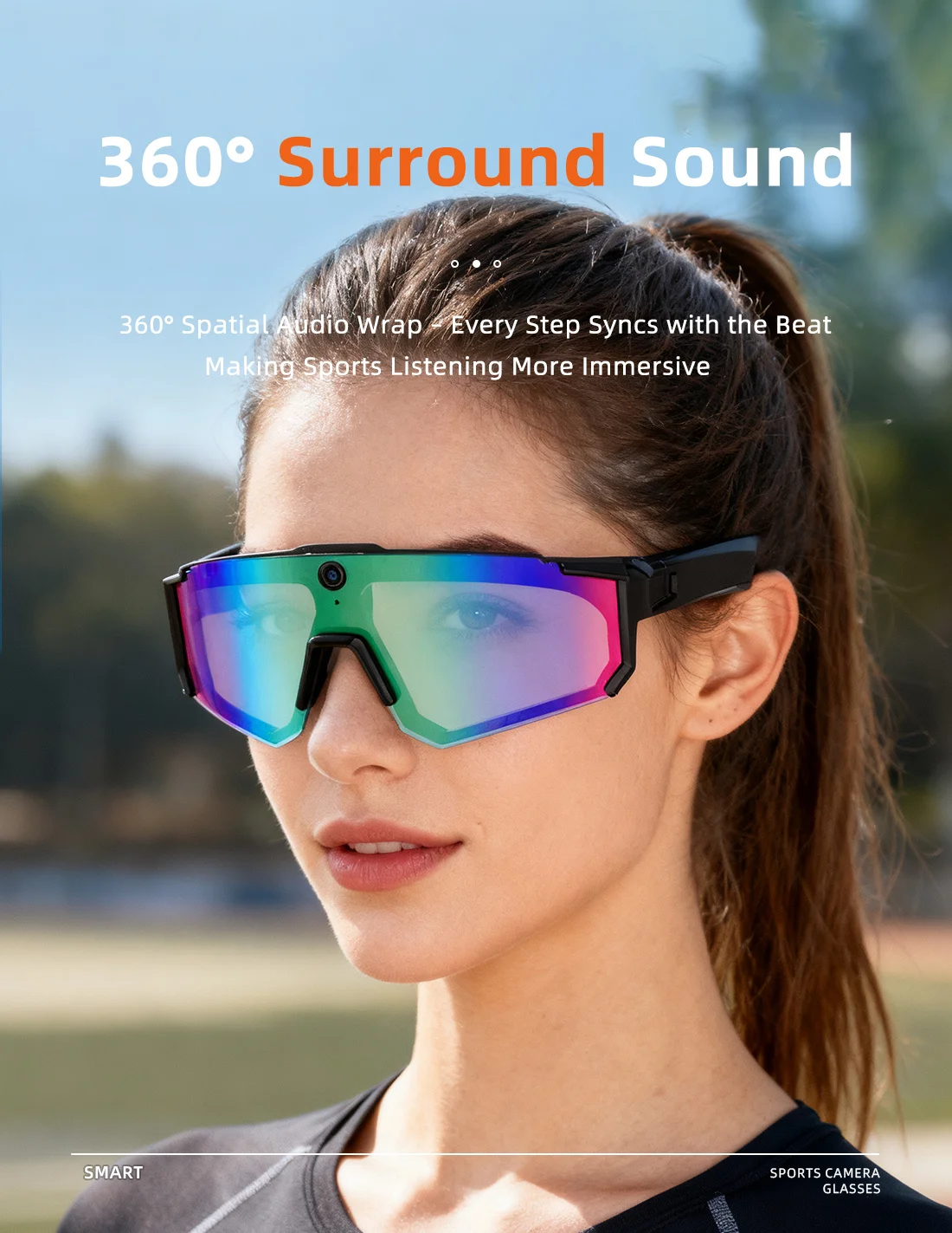 2026 New AI Smart Shooting & Recording Glasses with 800W Camera, HD Anti-Shake Bicycle Riding Shooting Artifact, Windproof Goggl