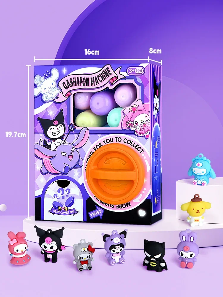 Sanrio Hello kitty Kuromi Twisting Egg Machine Fun Capsule Lottery Decompression Toy Twisting Egg Action Figure Christmas Gifts