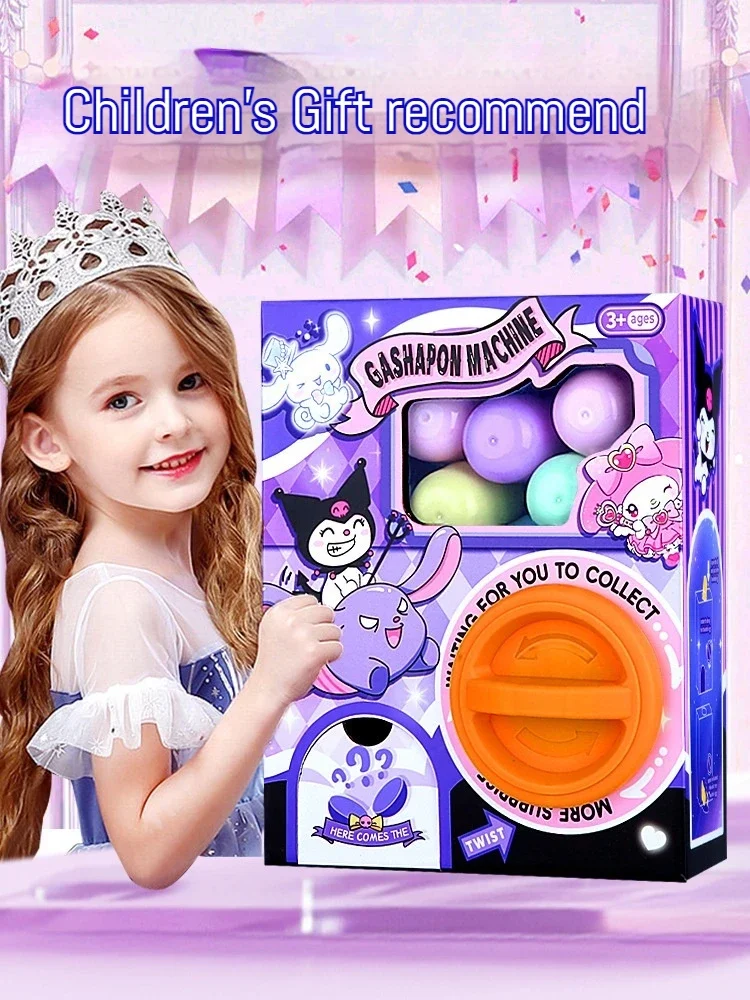 Sanrio Hello kitty Kuromi Twisting Egg Machine Fun Capsule Lottery Decompression Toy Twisting Egg Action Figure Christmas Gifts