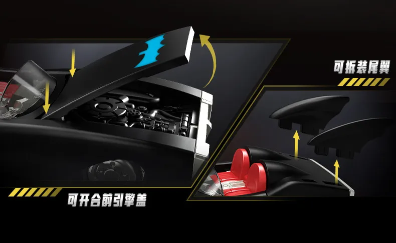 Original Blokees Wheels Batman E03 Dawn Breaking Blind Box DC Batmobile Model Kit 1:64 Scale Collectible Car Toys