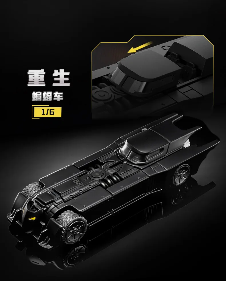 Original Blokees Wheels Batman E03 Dawn Breaking Blind Box DC Batmobile Model Kit 1:64 Scale Collectible Car Toys