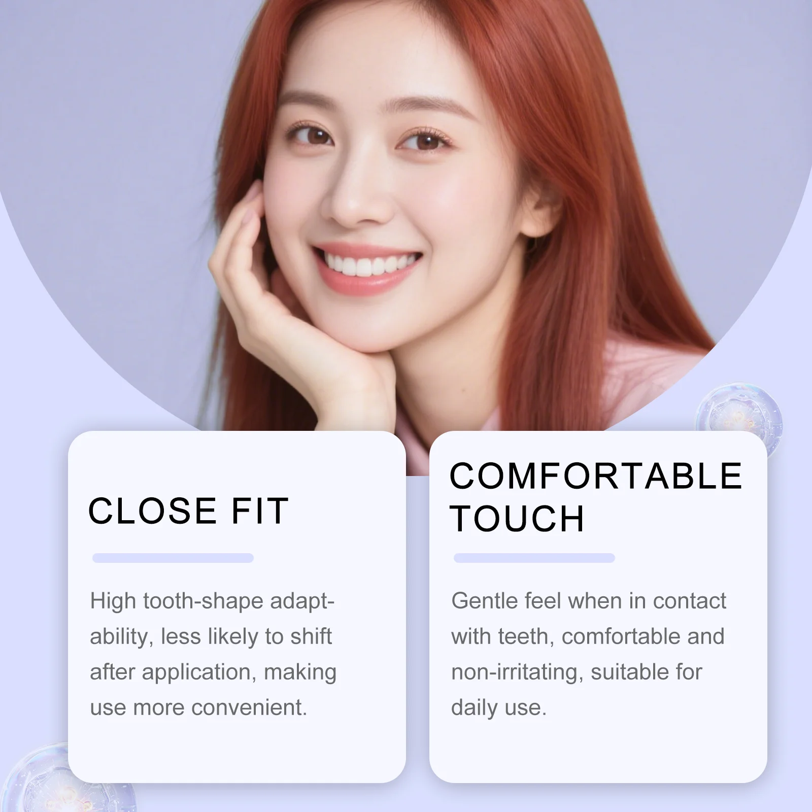 Purple Teeth Whitening Strips for Sensitive Teeth – Brightening Enamel Safe Remove Yellow Stains Long Lasting Oral Care Patches