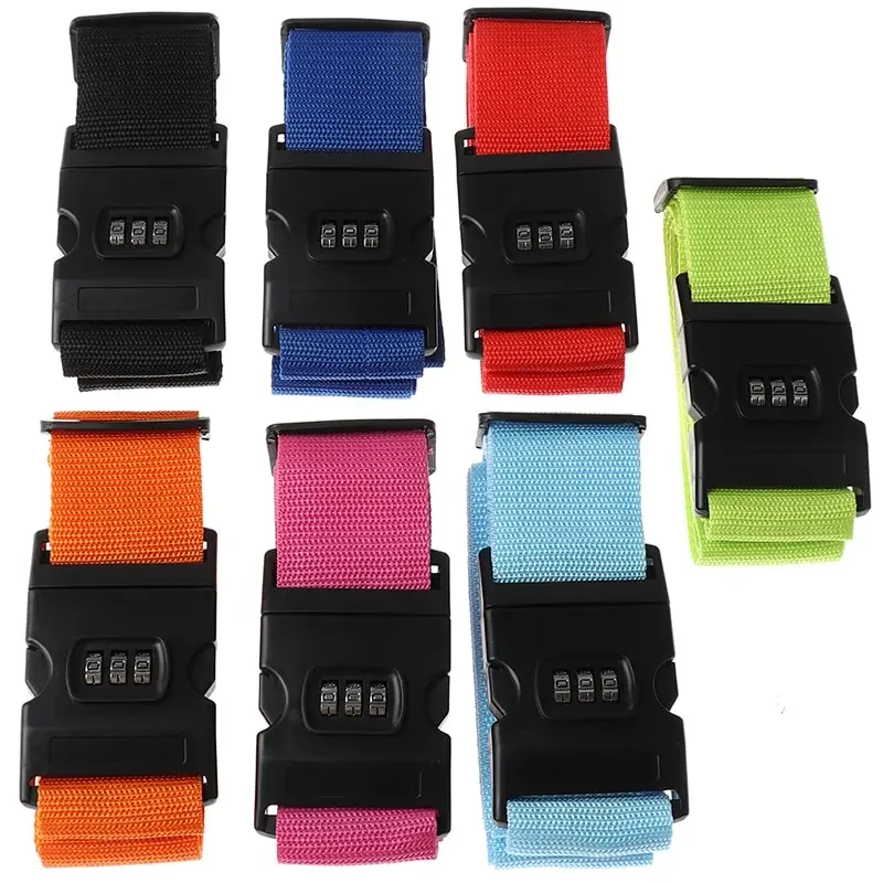 1PC Travel Luggage Strap Adjustable Password Lock Packing Belt Baggage Secure Lock Anti-theft Luggage Suitcase Buckle Strap